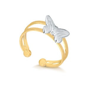 18K Gold Layered Oro Laminado Ring  Open-back and Double Shank